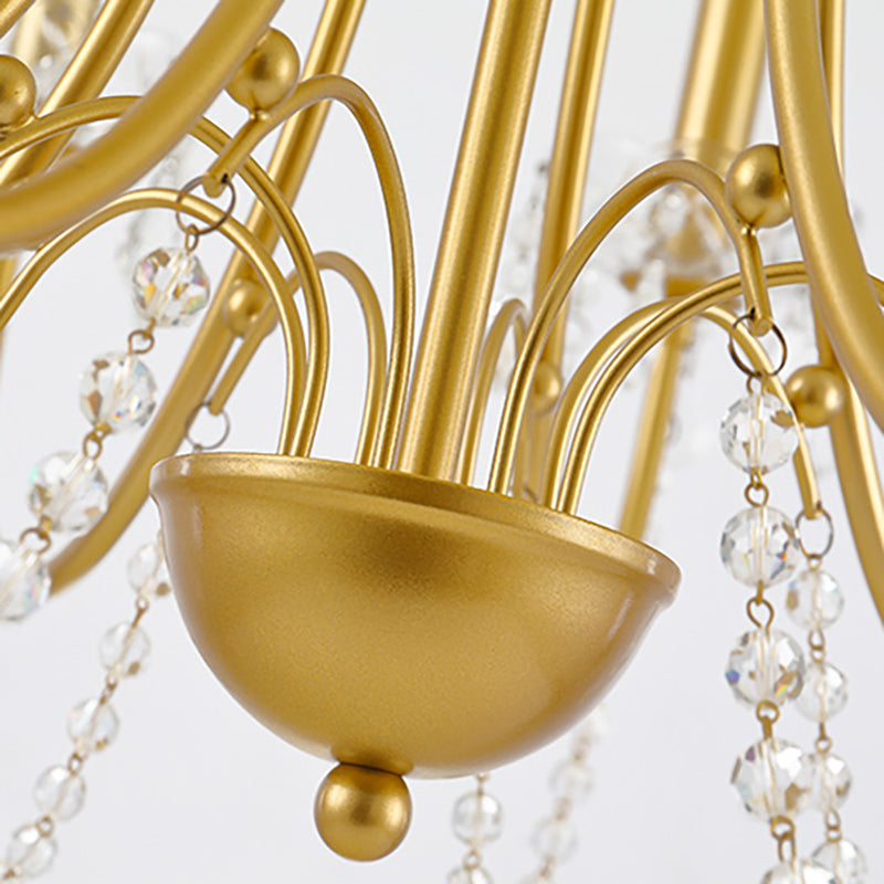 Cougie Éclairage suspendu Amérique de style American Multi-Head suspension avec une perle en cristal
