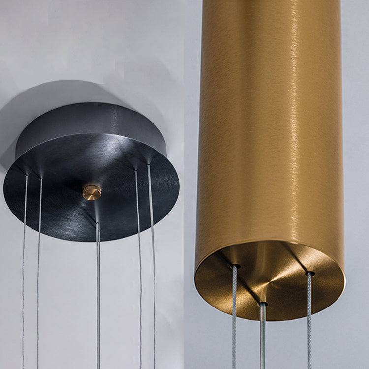 Modern Aluminum Chandelier Multi-Layer Circle 2 Lights Chandelier Pendant Lamps for Living Room