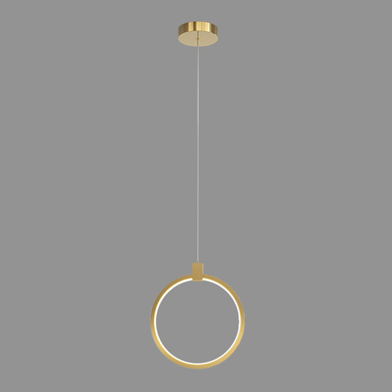 Gouden LED hangende lamp Geometrische minimalistische stijl kristalhangende hanglamp