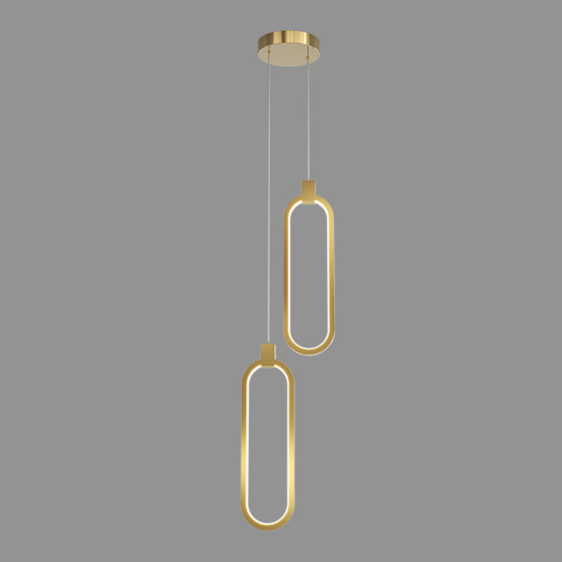 Gouden LED hangende lamp Geometrische minimalistische stijl kristalhangende hanglamp
