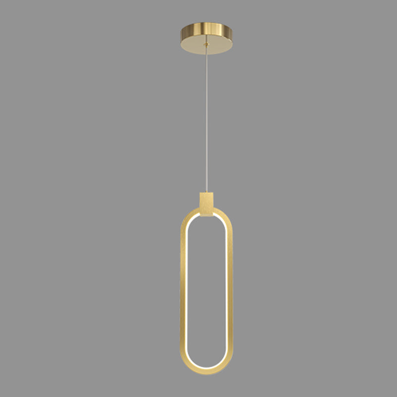 Gouden LED hangende lamp Geometrische minimalistische stijl kristalhangende hanglamp