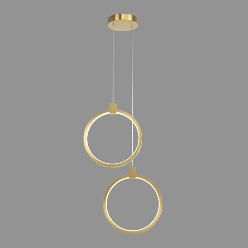 Gouden LED hangende lamp Geometrische minimalistische stijl kristalhangende hanglamp