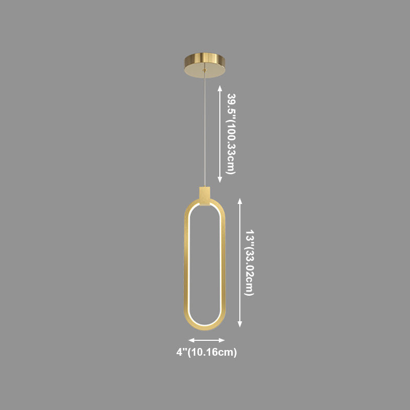 Gouden LED hangende lamp Geometrische minimalistische stijl kristalhangende hanglamp