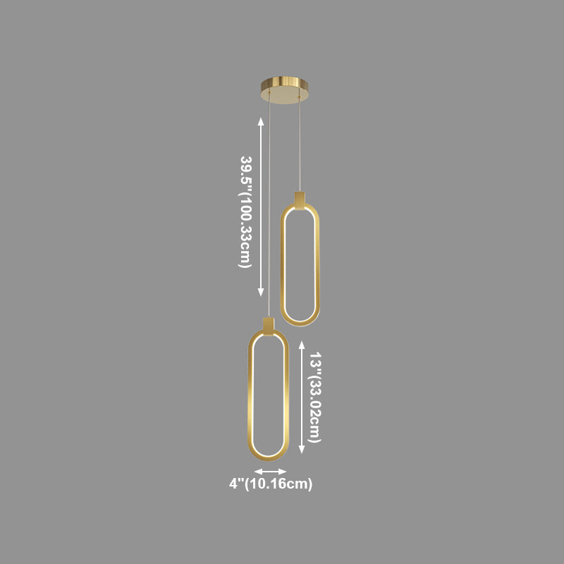 Gouden LED hangende lamp Geometrische minimalistische stijl kristalhangende hanglamp