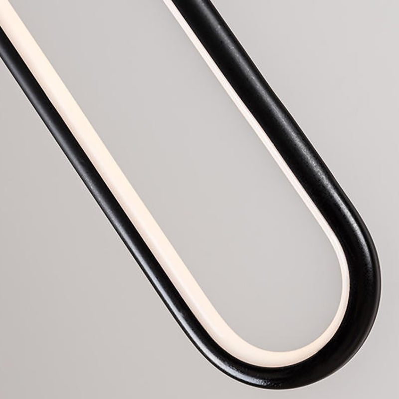 Moderne stijl led hanglamp 1 licht ovaal metaalhanglicht voor bed voor het bed