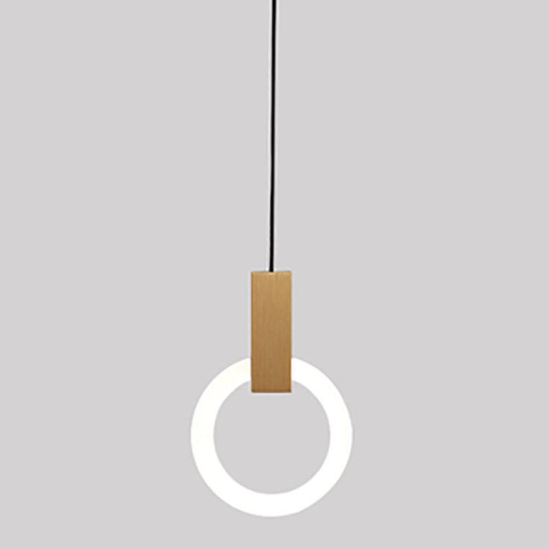 Zeitgenössische Metallhängnisbeleuchtung 1 Leuchtanhänger Beleuchtung in Gold