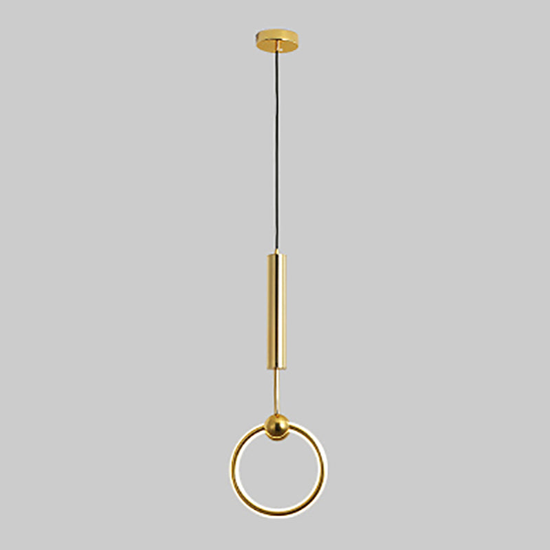 Zeitgenössische Metallhängnisbeleuchtung 1 Leuchtanhänger Beleuchtung in Gold