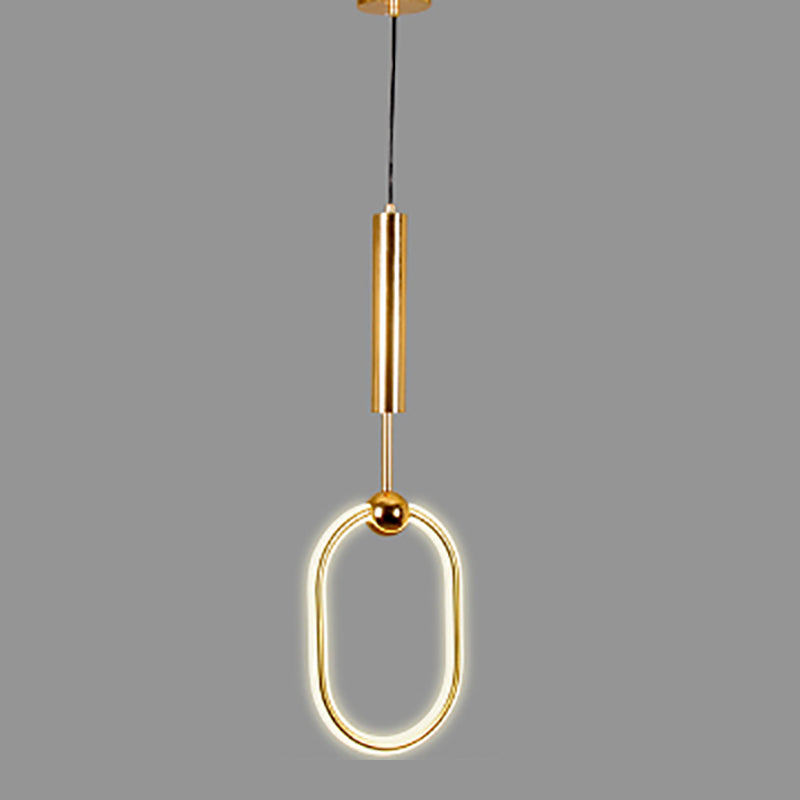 Zeitgenössische Metallhängnisbeleuchtung 1 Leuchtanhänger Beleuchtung in Gold