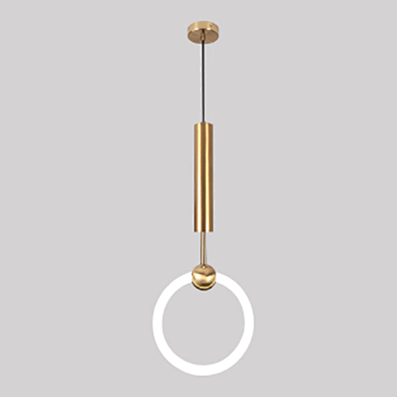 Zeitgenössische Metallhängnisbeleuchtung 1 Leuchtanhänger Beleuchtung in Gold