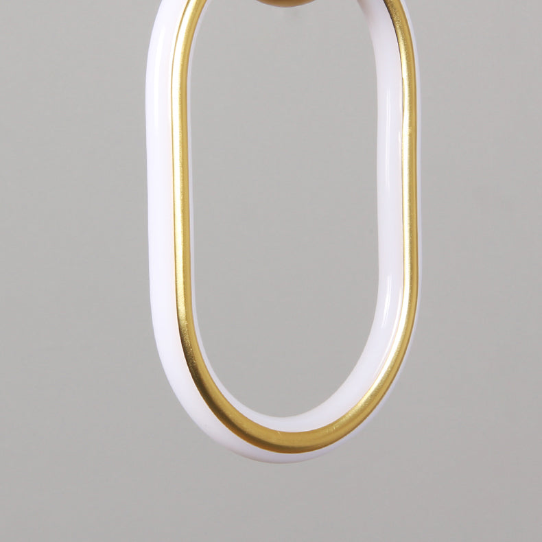 Zeitgenössische Metallhängnisbeleuchtung 1 Leuchtanhänger Beleuchtung in Gold