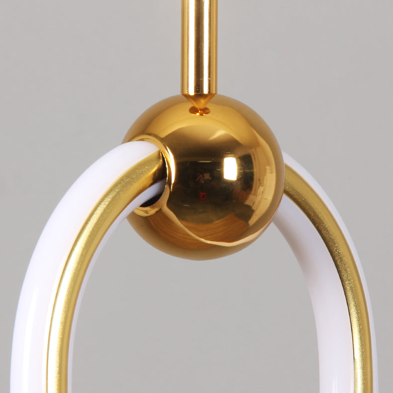 Zeitgenössische Metallhängnisbeleuchtung 1 Leuchtanhänger Beleuchtung in Gold