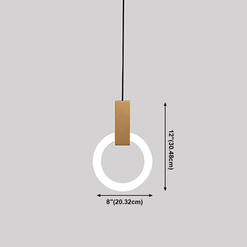Zeitgenössische Metallhängnisbeleuchtung 1 Leuchtanhänger Beleuchtung in Gold
