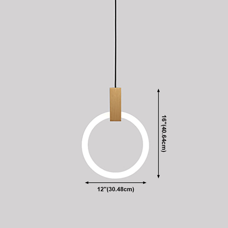 Zeitgenössische Metallhängnisbeleuchtung 1 Leuchtanhänger Beleuchtung in Gold