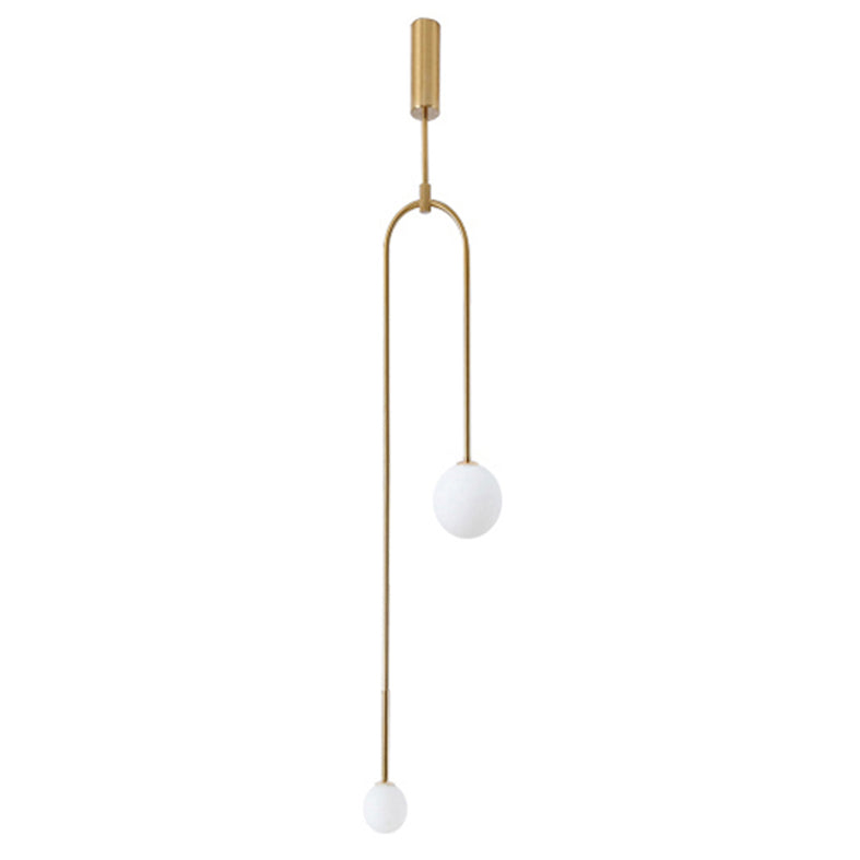 2-licht hanger lamp hedendaagse stijl lineaire vorm metallic hangend licht