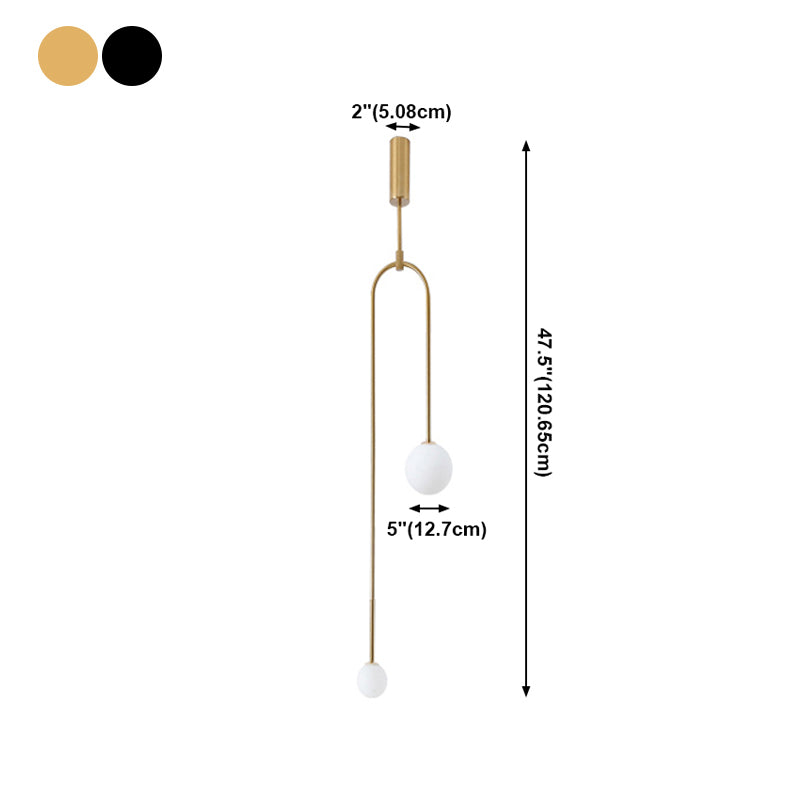 2-licht hanger lamp hedendaagse stijl lineaire vorm metallic hangend licht