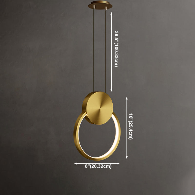 Geometrisch metalen gesuspendeerde verlichtingsarmatuur 1 lichte hangersverlichtingsarmatuur in goud