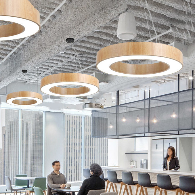 Drum Pendant Lighting Simplicity Modern Round LED Hanging Light Fixtures for Living Room