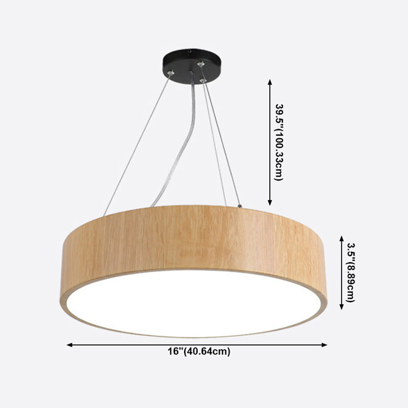 Drum Pendant Lighting Simplicity Modern Round LED Hanging Light Fixtures for Living Room
