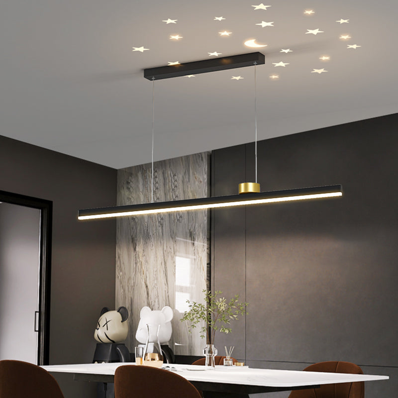 Dining Room LED Island Light Modern Style Kitchen Bar Rectangle Pendant Lamp