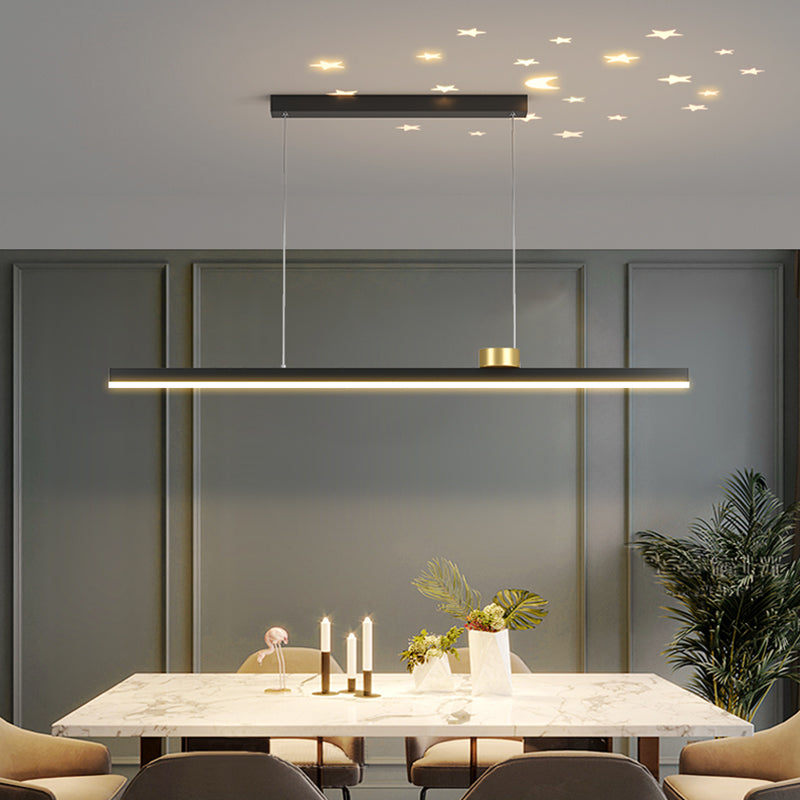 Dining Room LED Island Light Modern Style Kitchen Bar Rectangle Pendant Lamp
