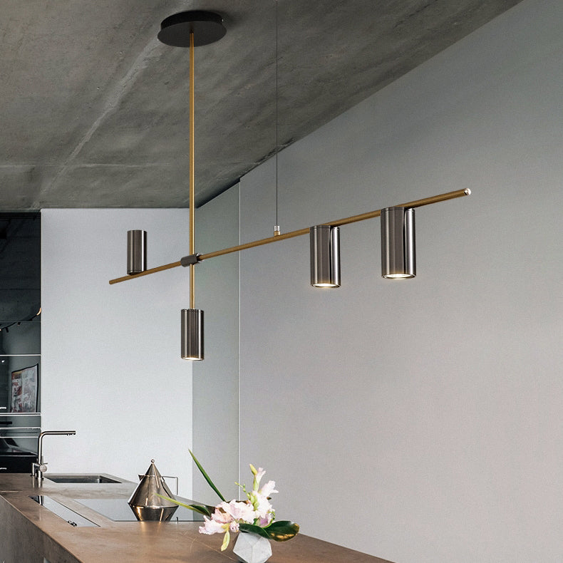 Nordic Simple Dining Table Island Lamp Kitchen Bar Dining Pendant Lamp in Gold