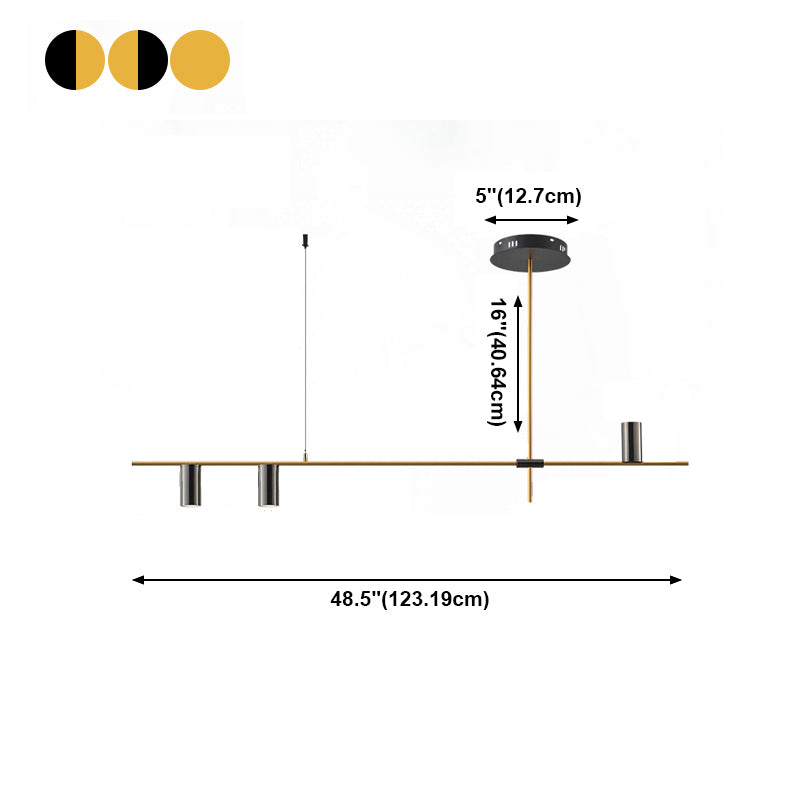 Lámpara de comedor de mesa de comedor simple nórdica lámpara colgante de comedor en oro