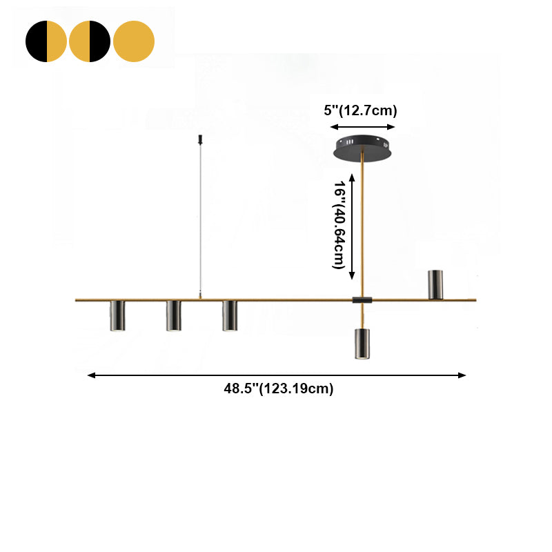 Lámpara de comedor de mesa de comedor simple nórdica lámpara colgante de comedor en oro