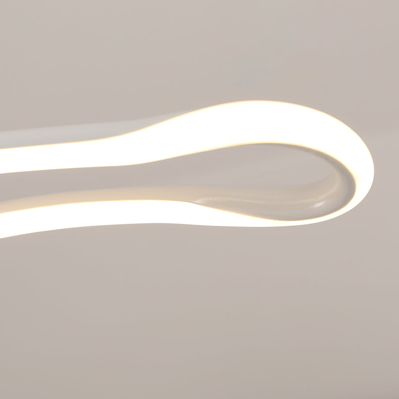 Modern Style Dining Table Island Lamp Lines LED Lighting Fixture for Kitchen