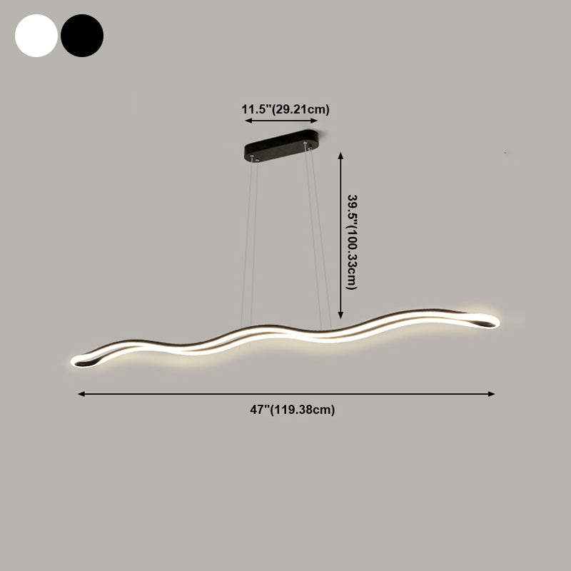 Modern de comedor de estilo Lámparas de lámparas de la isla de la isla de iluminación LED para cocina