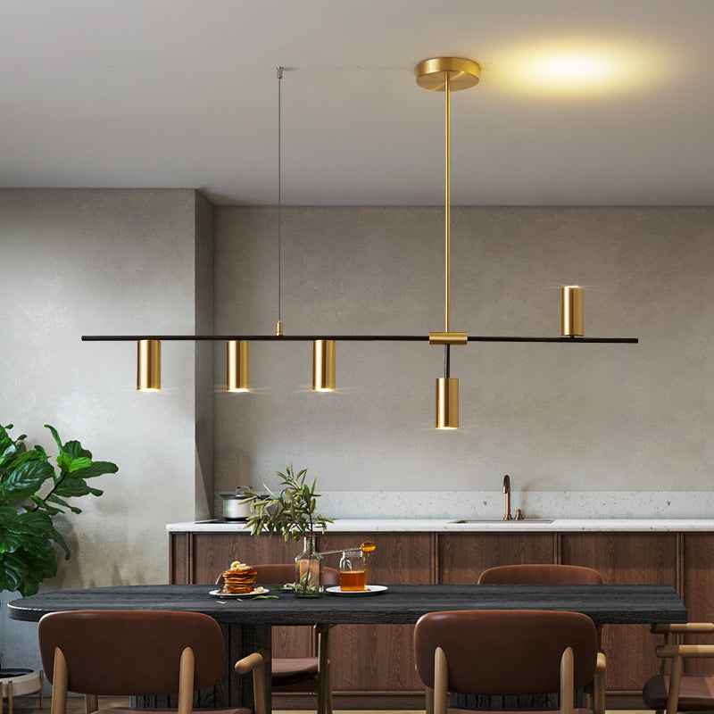 Nordic Simple Dining Table Island Lamp Kitchen Dining Pendant Lamp in Gold