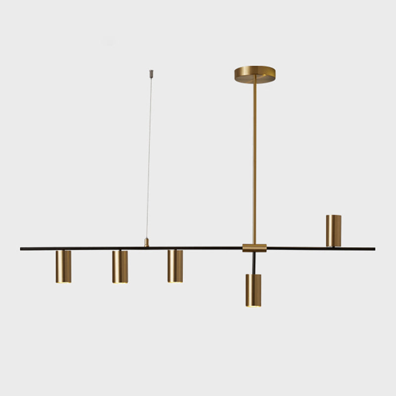 Nordic Simple Dining Table Island Lamp Kitchen Dining Pendant Lamp in Gold