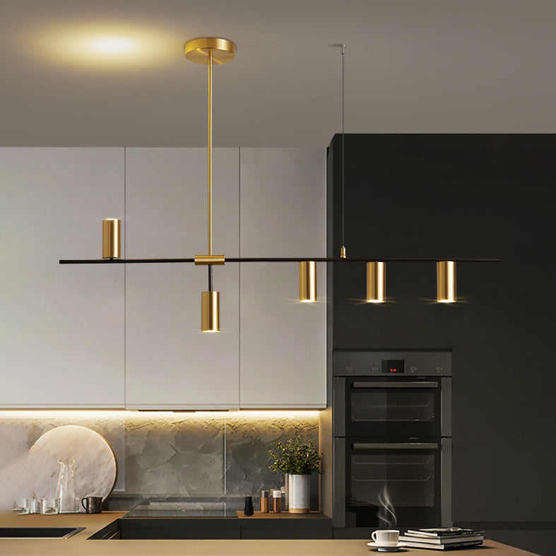 Lámpara de comedor de cocina de mesa de comedor simple nórdica en oro