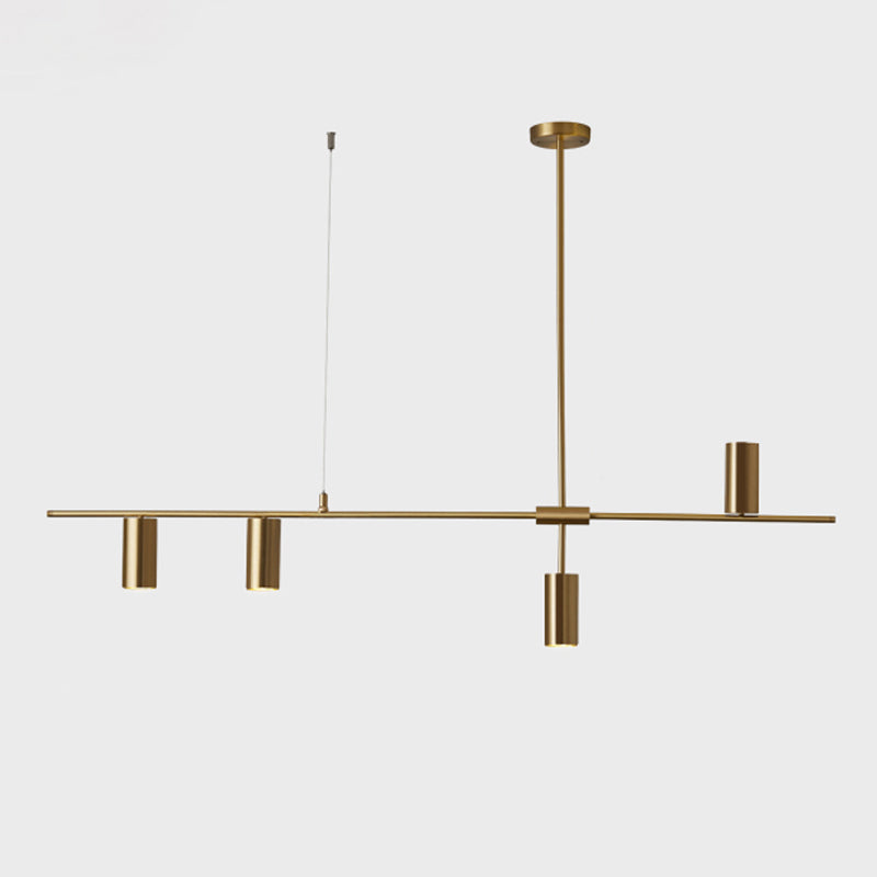 Lámpara de comedor de cocina de mesa de comedor simple nórdica en oro