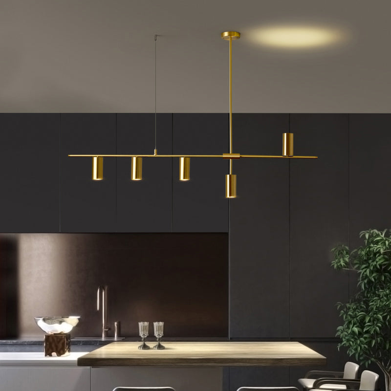 Nordic Simple Dining Table Island Lamp Kitchen Dining Pendant Lamp in Gold