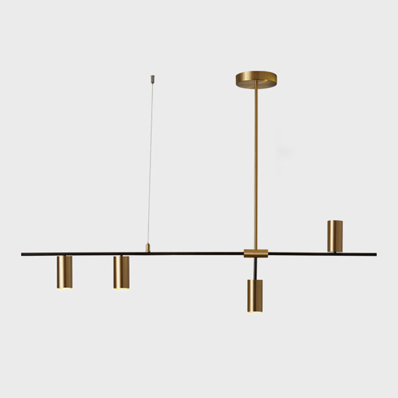 Lámpara de comedor de cocina de mesa de comedor simple nórdica en oro