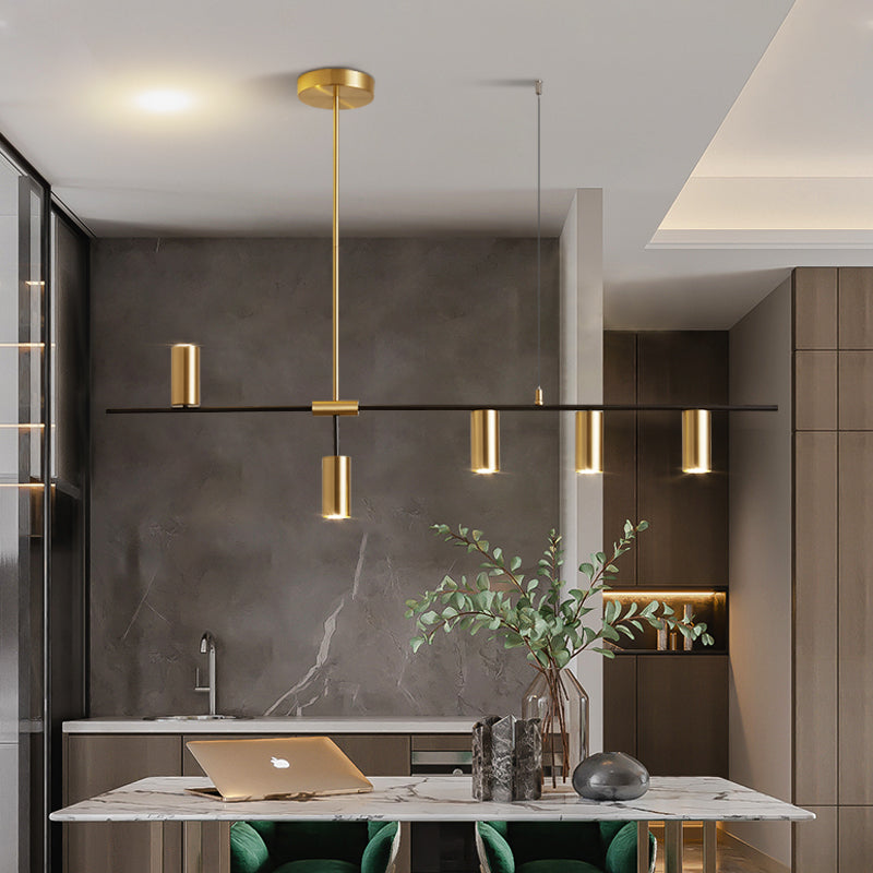Nordic Simple Dining Table Island Lamp Kitchen Dining Pendant Lamp in Gold