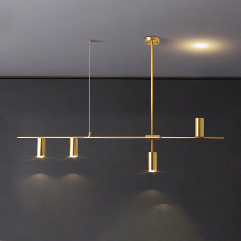 Lámpara de comedor de cocina de mesa de comedor simple nórdica en oro