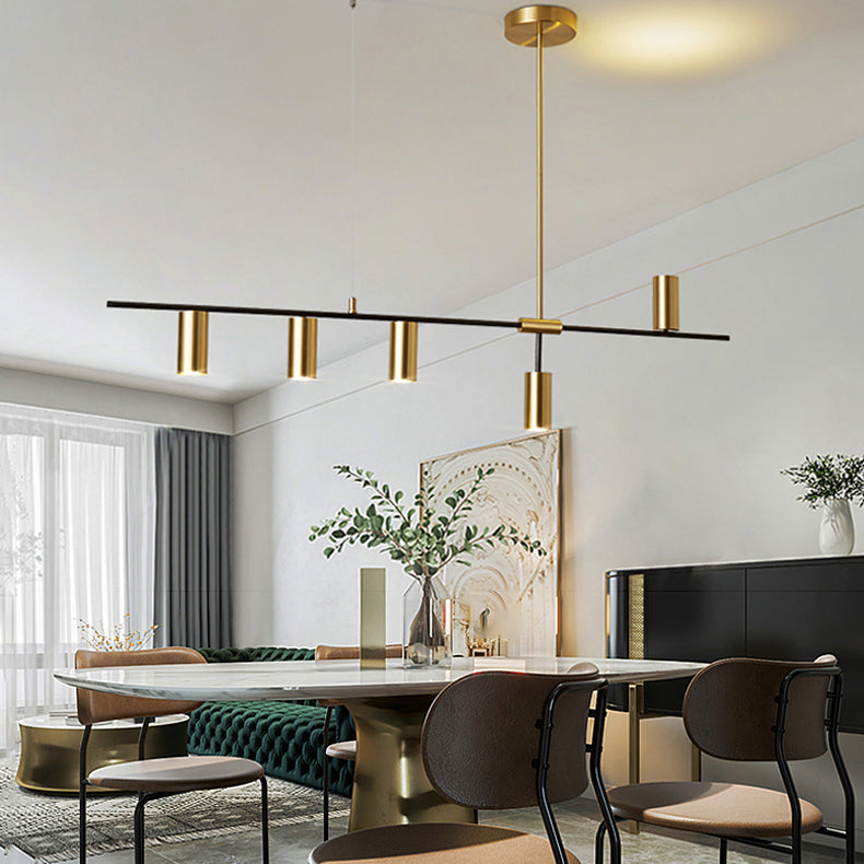 Lámpara de comedor de cocina de mesa de comedor simple nórdica en oro