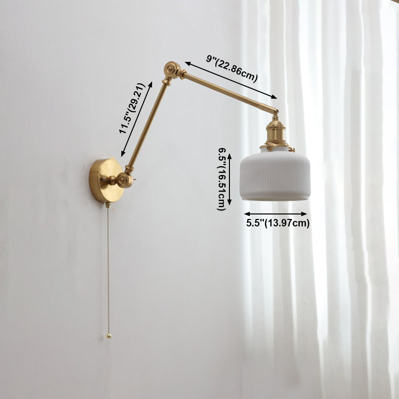 Zeitgenössische einfache verstellbare Wandleuchterkeramik Wandmontage Licht für Wohnzimmer