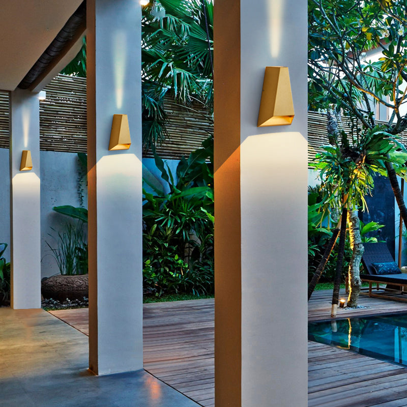 Contemporáneo de pared geométrica de metal LED dos luz de lavado de pared ligera para sala de estar