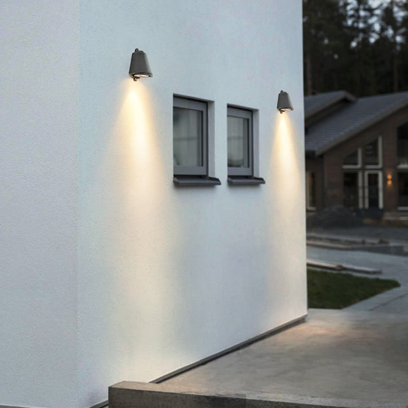 Style minimalisme de style moderne lampe de la lampe à la lampe extérieure en métal appliques murales