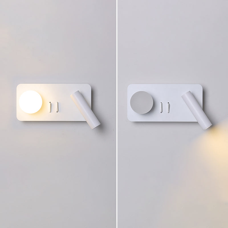 Modern Metallic Household Wall Sconce Adjustable Arm Bedroom LED Reading Lamp