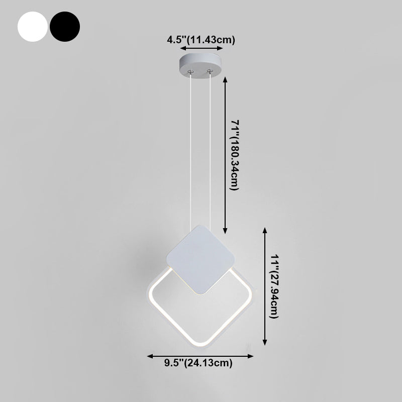 Luce a sospensione a sospensione a 1 luci a sospensione di metallo lineare