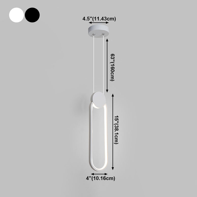 Luce a sospensione a sospensione a 1 luci a sospensione di metallo lineare