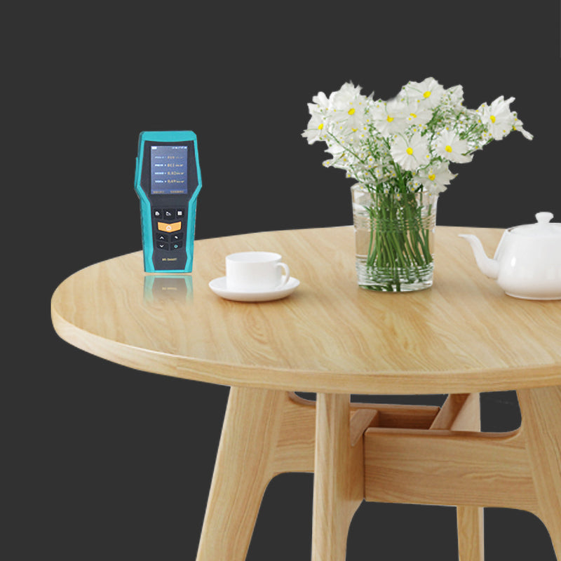 Round Modern Dining Table Wood Color Fixed Table with Ashwood Solid Wood