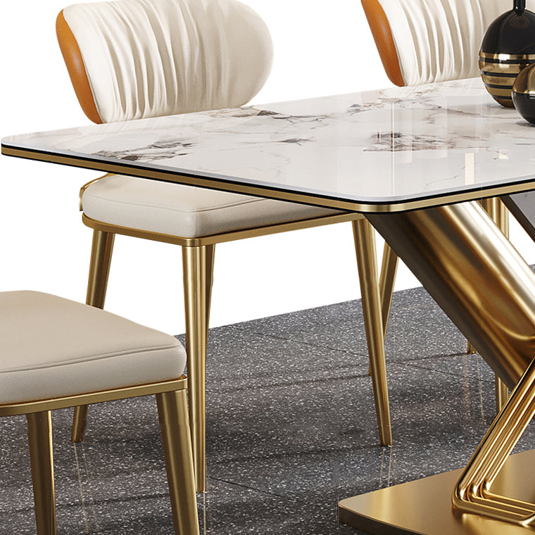 Traditional Luxury Dining Table Stainless Steel Dining Site Table for Indoor
