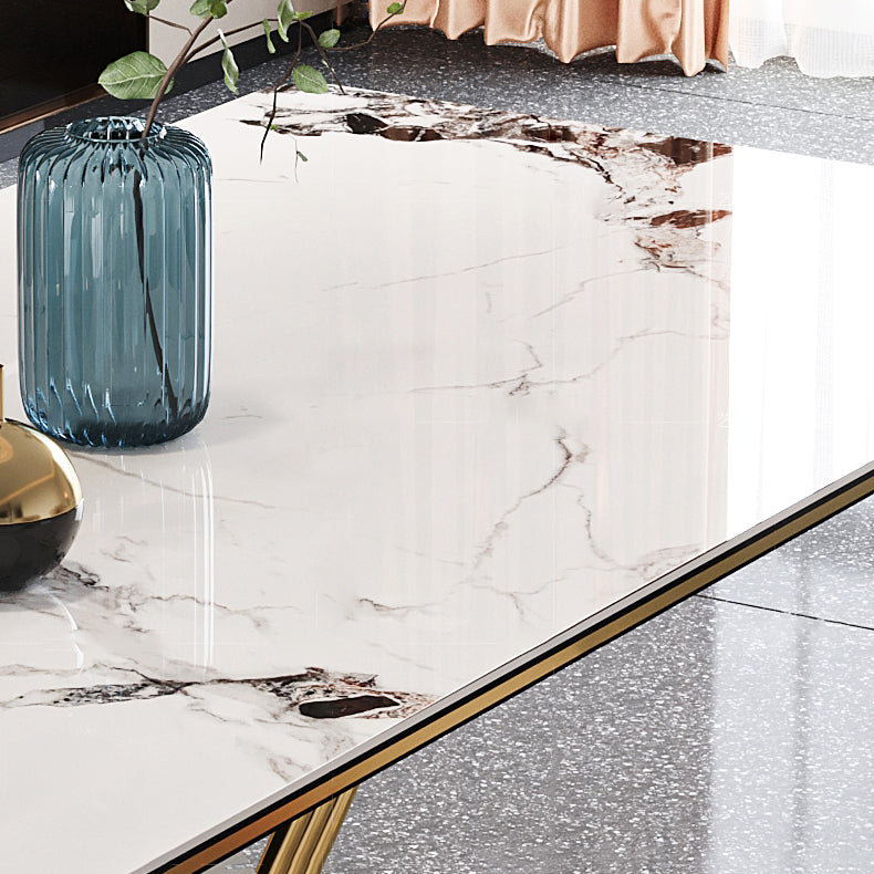 Traditional Luxury Dining Table Stainless Steel Dining Site Table for Indoor