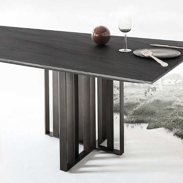 Metall Industrial Rechteck Esstisch Massiv Holz Tisch für Esszimmer