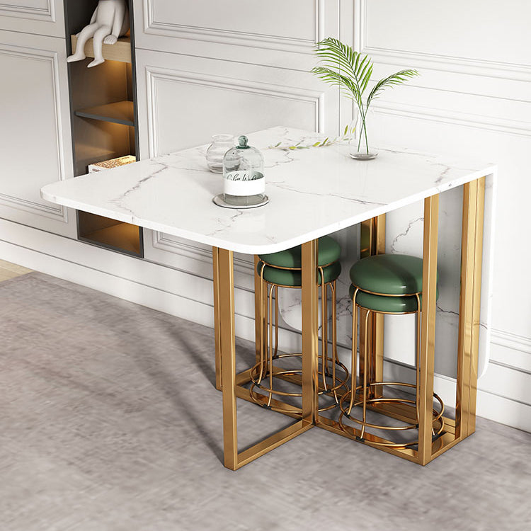 Rectángulo de mesa de comedor de piedra de estilo contemporáneo para el comedor en casa