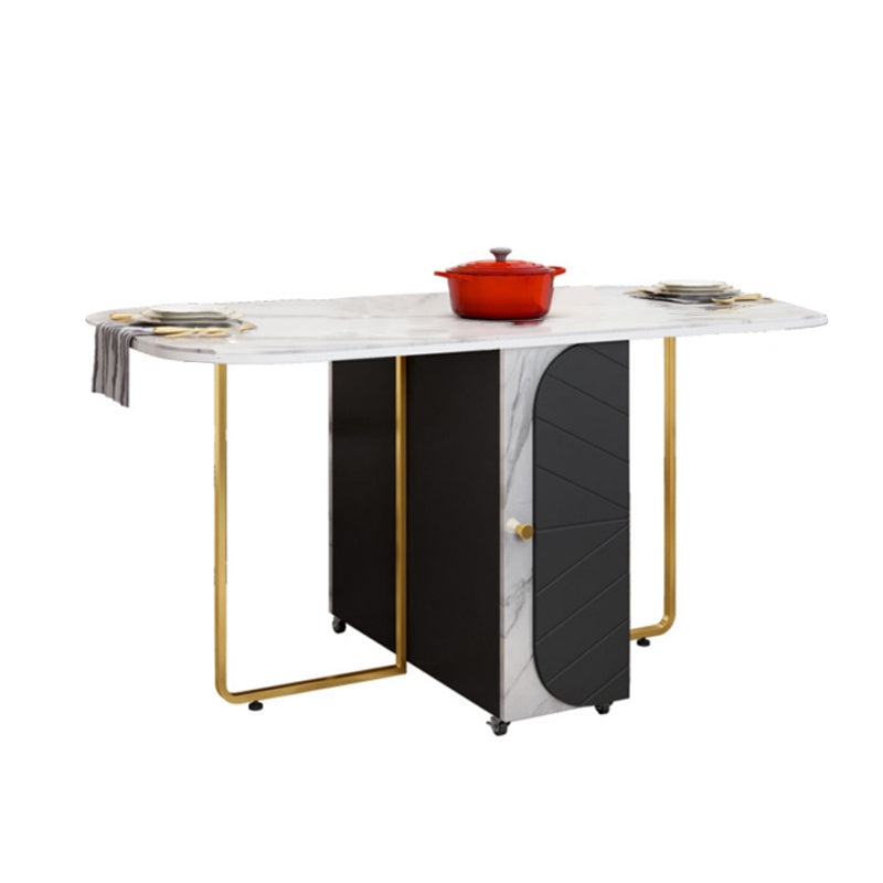 Rechthoekige 29-inch eettafel, eigentijdse eetkamercollectie met neerklapbaar blad